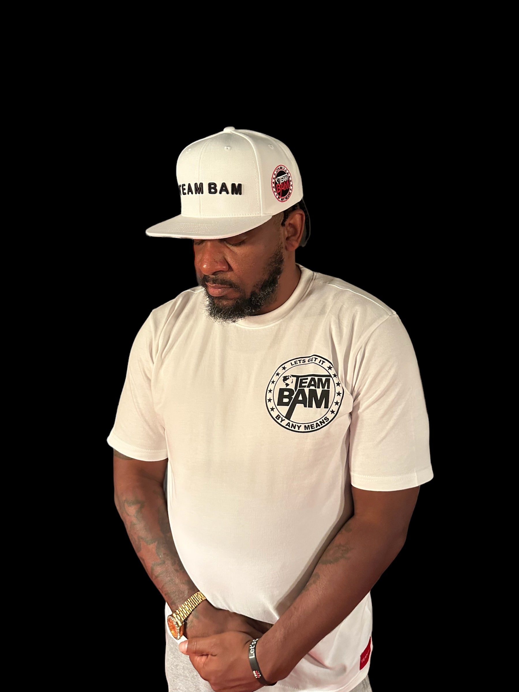 Team BAM White Crown SnapBack - TEAM BAM CLOTHING