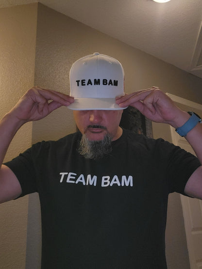 Team BAM White Crown SnapBack